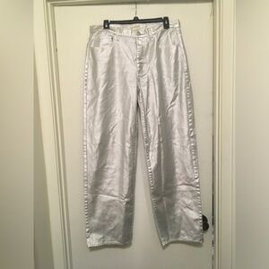 Silver Metallic Pants